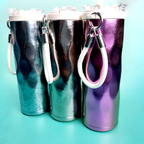 純鈦雙層高顏值波紋杯（女士時尚款） – BWB005