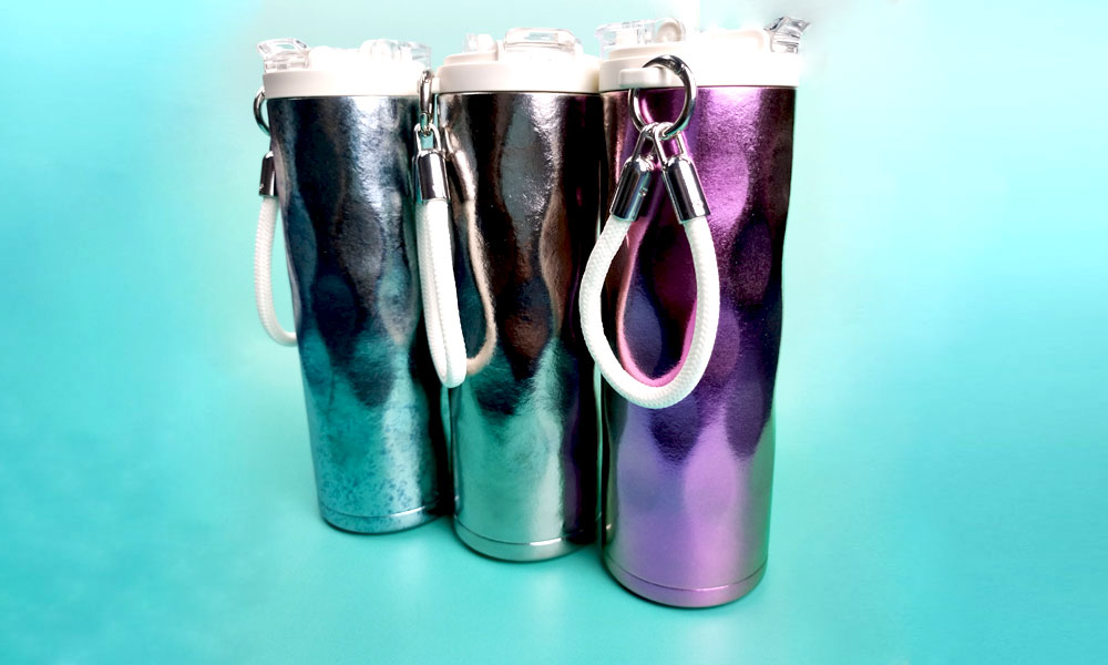 純鈦雙層高顏值波紋杯（女士時(shí)尚款） – BWB005